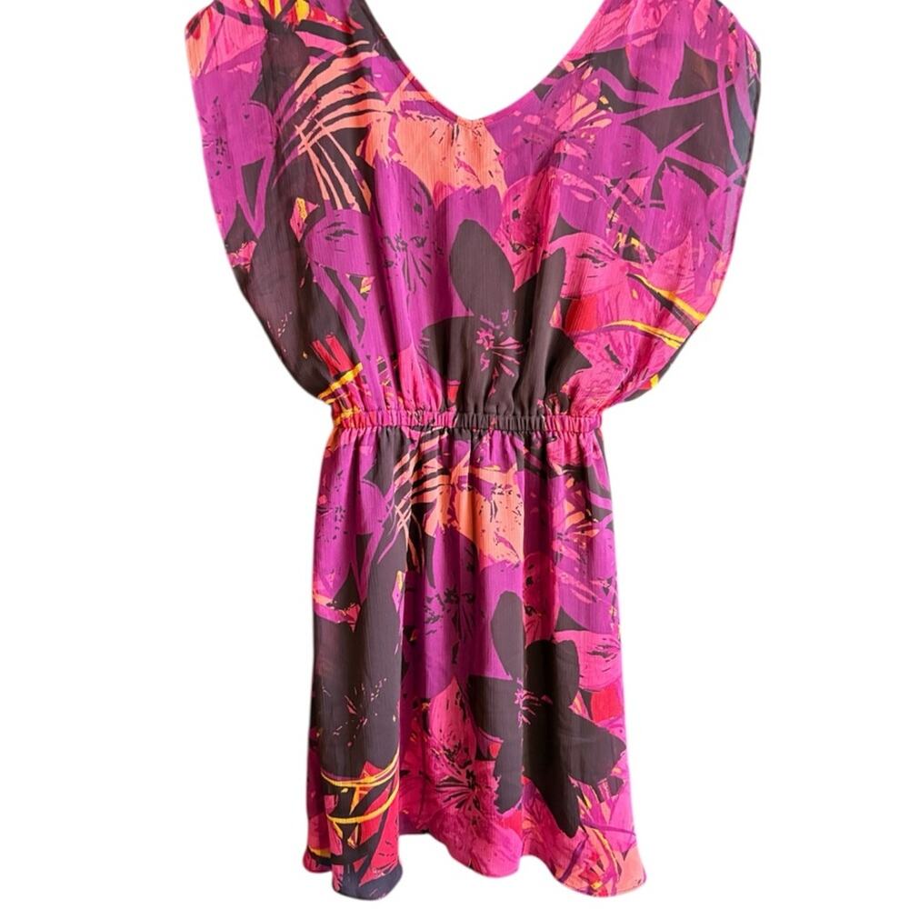 Express Y2K Pink and Purple Floral Dress size XS - Picture 3 of 11